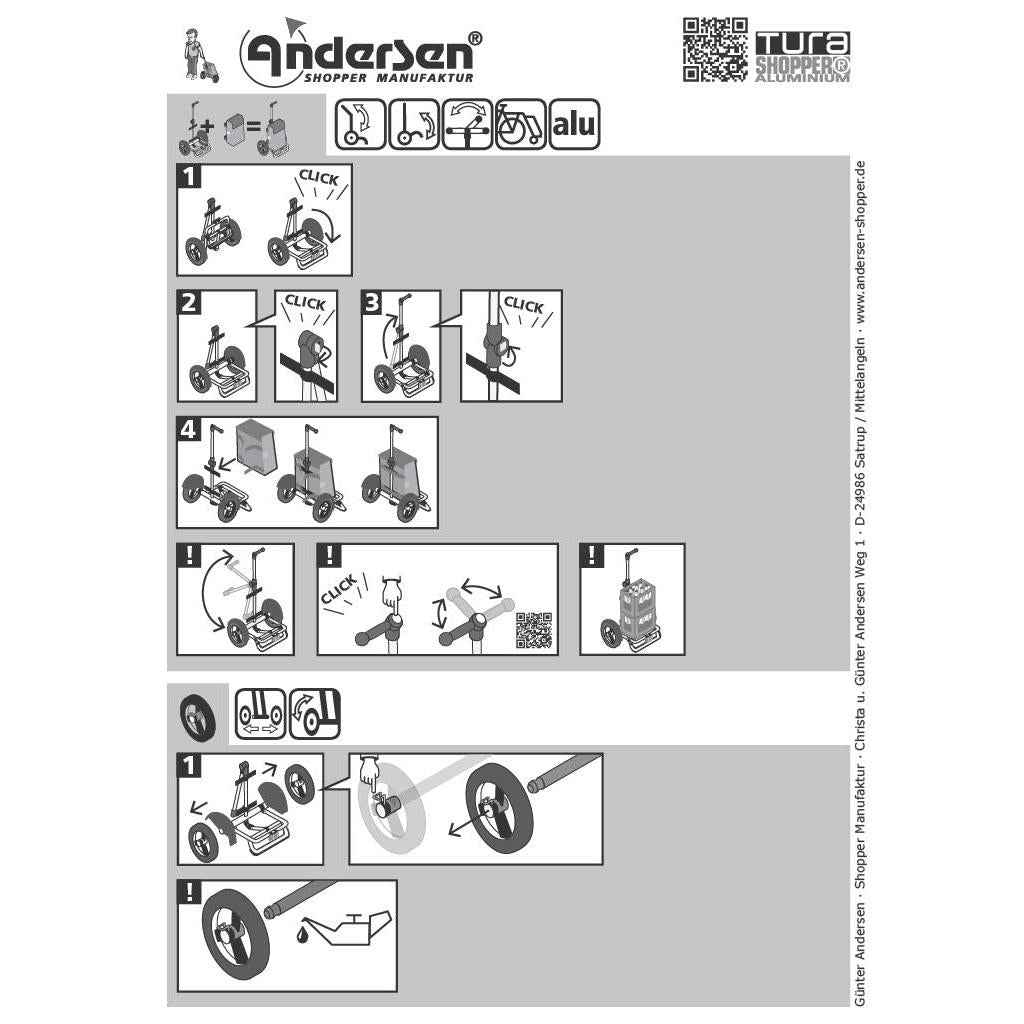 Tura Shopper (Luft-Kugellagerrad 29 cm) Ortlieb - anthrazit