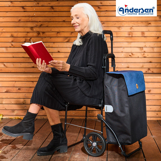 Andersen-Komfort Shopper Hera - Blau-shopping-trolley.ch