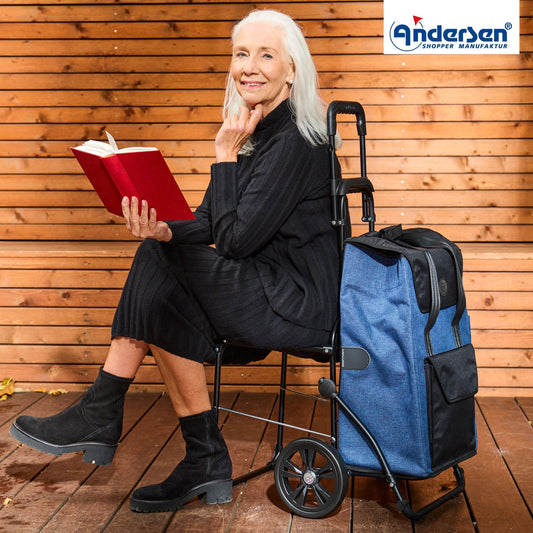 Andersen-Komfort Shopper Senta 2.0 - Blau-shopping-trolley.ch