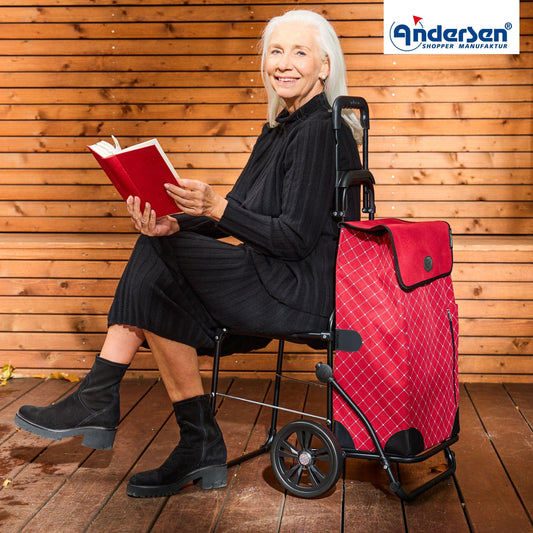 Andersen-Komfort Shopper Sofia - Rot-shopping-trolley.ch