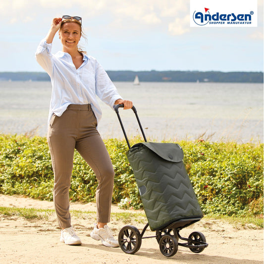 Andersen-Quattro Shopper Hilma - Olive-shopping-trolley.ch
