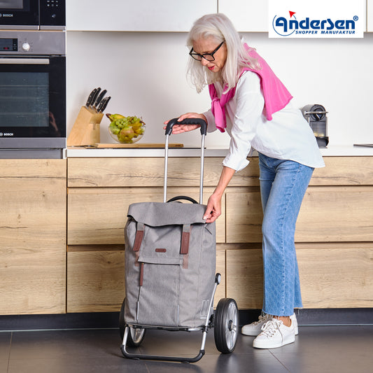 Andersen-Royal Shopper Basil City - Grau - Kugellagerrad 25 cm-shopping-trolley.ch