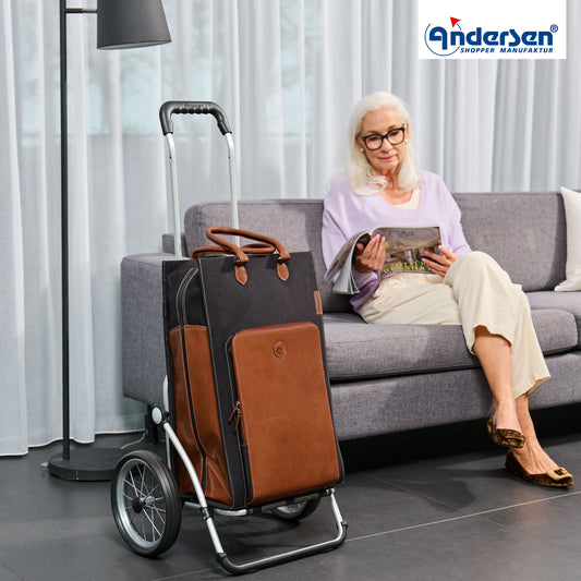 Andersen-Royal Shopper (Metallspeichenrad 25 cm) Charu - braun-shopping-trolley.ch
