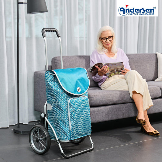 Andersen-Royal Shopper Famke - Petrol - Metallspeichenrad 25 cm-shopping-trolley.ch