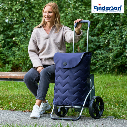 Andersen-Royal Shopper Hilma - Blau - Leichtlaufrad 25 cm-shopping-trolley.ch