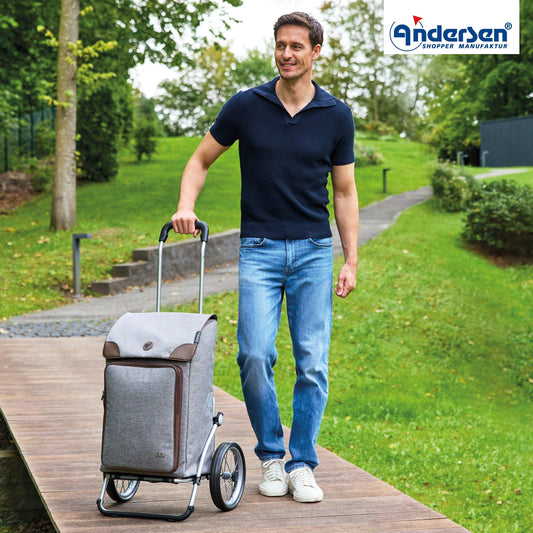 Andersen-Royal Shopper Holk - Grau - Metallspeichenrad 25 cm-shopping-trolley.ch