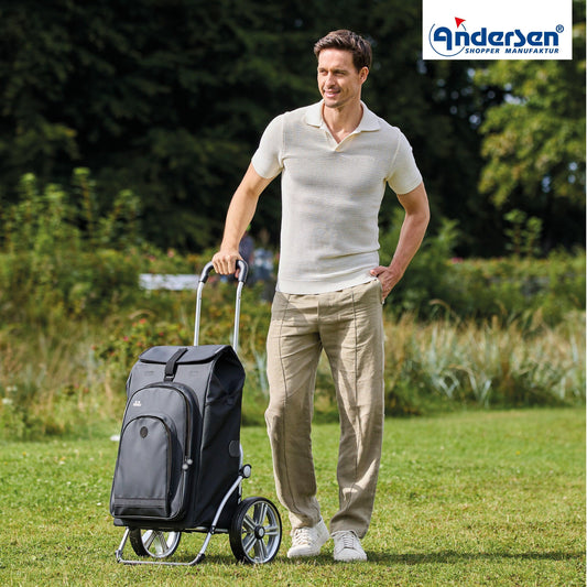 Andersen-Royal Shopper Hydro 3.0 - Schwarz - Kugellagerrad 25 cm-shopping-trolley.ch