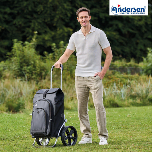 Andersen-Royal Shopper Hydro 3.0 - Schwarz - Kugellagerrad 29 cm-shopping-trolley.ch