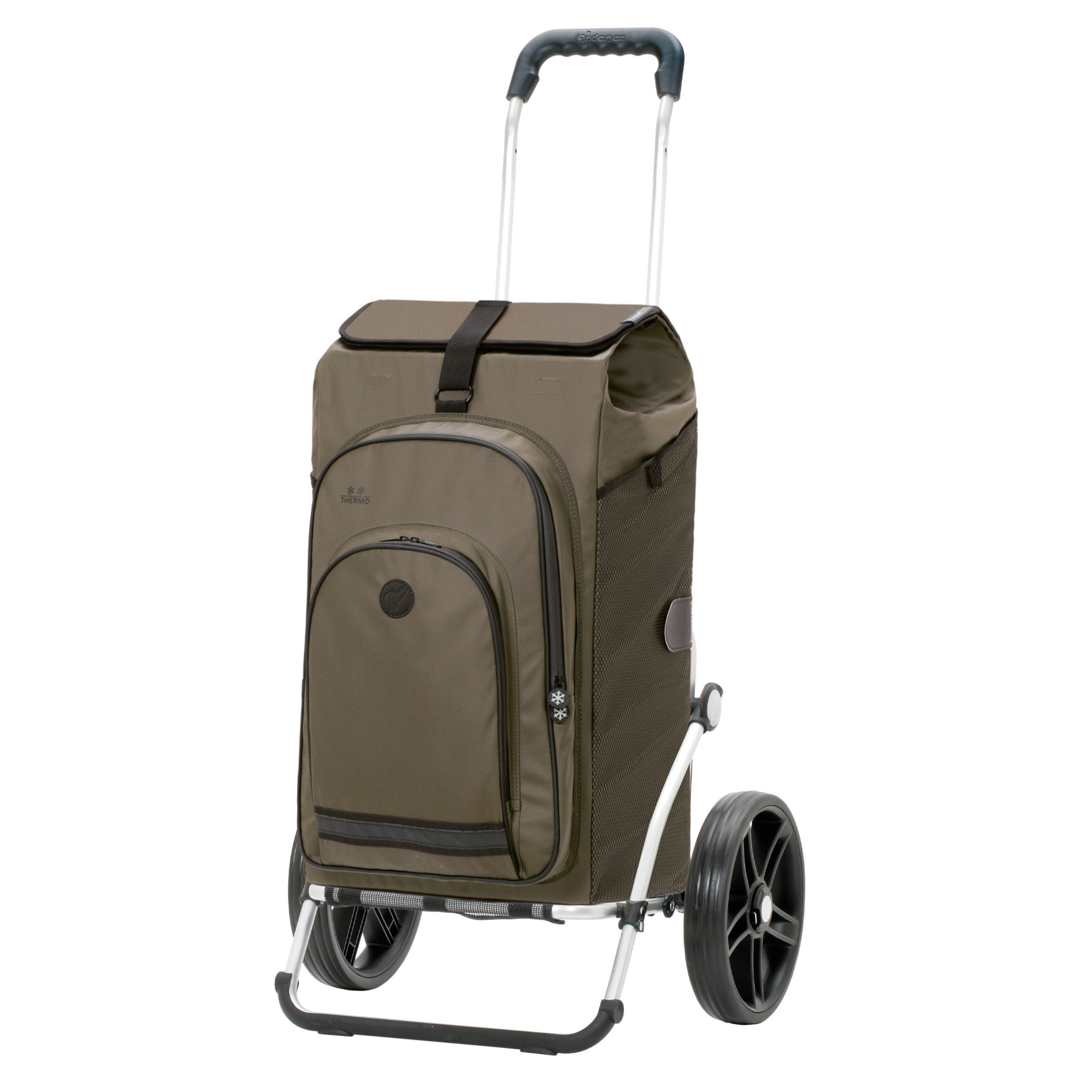 Andersen-Royal Shopper Hydro 3.0 - Oliv - Leichtlaufrad 25 cm-shopping-trolley.ch