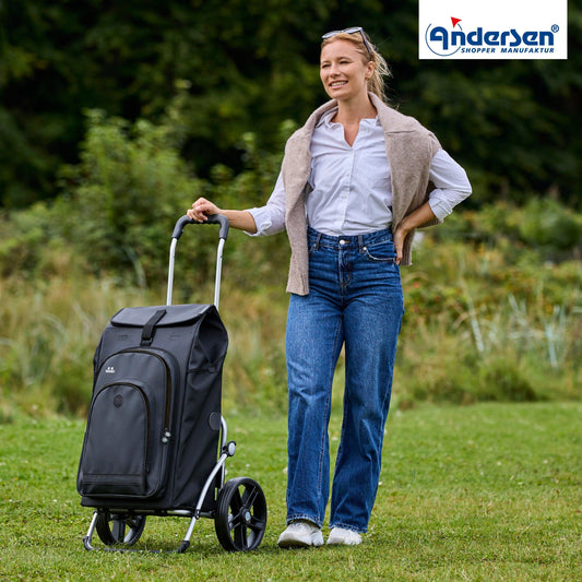 Andersen-Royal Shopper Hydro 3.0 - Schwarz - Leichtlaufrad 25 cm-shopping-trolley.ch