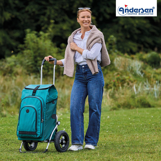 Andersen-Royal Shopper Hydro 3.0 - Petrol - Luft-Kugellagerrad 25 cm-shopping-trolley.ch
