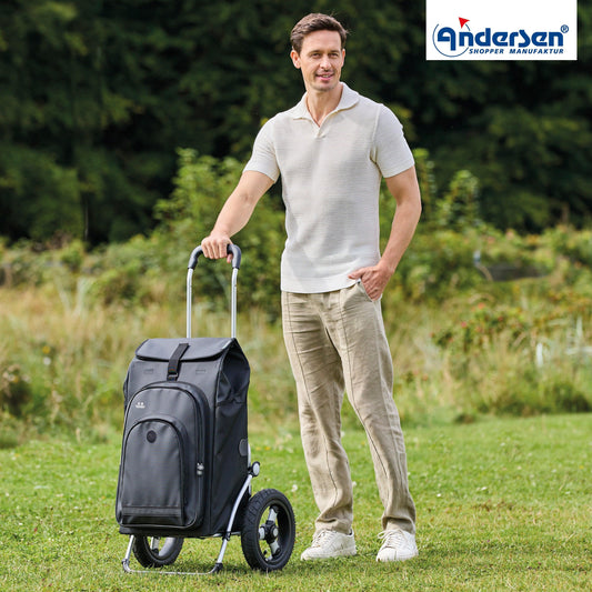 Andersen-Royal Shopper Hydro 3.0 - Schwarz - Luft-Kugellagerrad 29 cm-shopping-trolley.ch