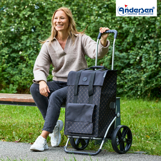Andersen-Royal Shopper Lisa - Schwarz - Leichtlaufrad 25 cm-shopping-trolley.ch