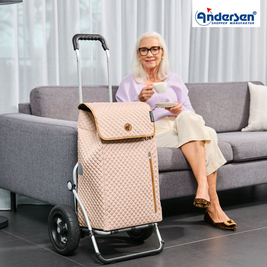 Andersen-Royal Shopper Lissa - Sand - Luft-Kugellagerrad 25 cm-shopping-trolley.ch