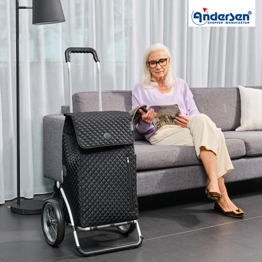 Andersen-Royal Shopper Lissa - Schwarz - Metallspeichenrad 25 cm-shopping-trolley.ch