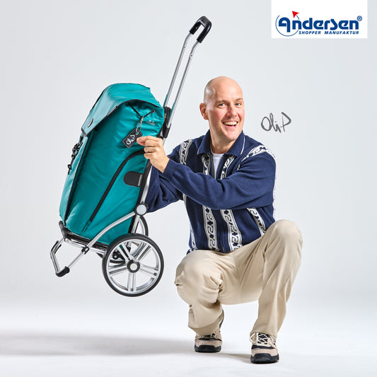 Andersen-Royal Shopper Oli.P 3.0 - Petrol - Kugellagerrad 25 cm-shopping-trolley.ch