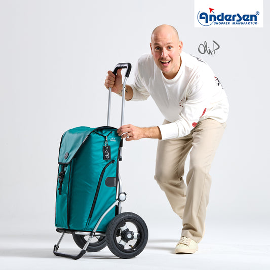 Andersen-Royal Shopper Oli.P 3.0 - Petrol - Luft-Kugellagerrad 25 cm-shopping-trolley.ch