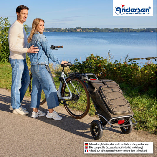 Andersen-Royal Shopper Plus Fado 3.0 - Oliv - Luft-Kugellagerrad 25 cm-shopping-trolley.ch