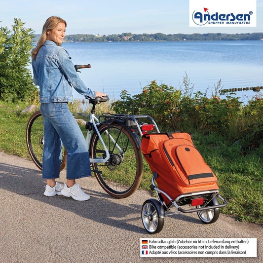 Andersen-Royal Shopper Plus Hydro 3.0 - Orange - Kugellagerrad 25 cm-shopping-trolley.ch