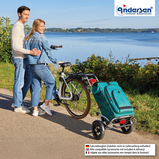 Andersen-Royal Shopper Plus Hydro 3.0 - Petrol - Luft-Kugellagerrad 25 cm-shopping-trolley.ch