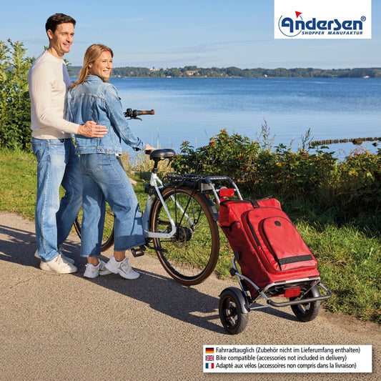 Andersen-Royal Shopper Plus Hydro 3.0 - Rot - Luft-Kugellagerrad 25 cm-shopping-trolley.ch