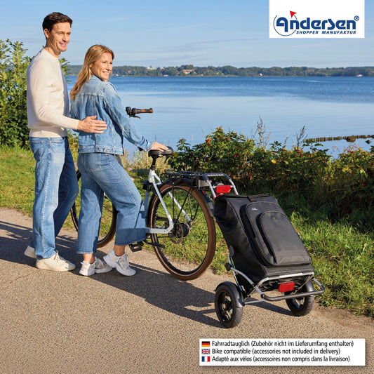 Andersen-Royal Shopper Plus Hydro 3.0 - Schwarz - Luft-Kugellagerrad 25 cm-shopping-trolley.ch