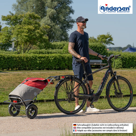 Andersen-Royal Shopper Plus (Luft-Kugellagerrad 25 cm) Lasse - rot-shopping-trolley.ch