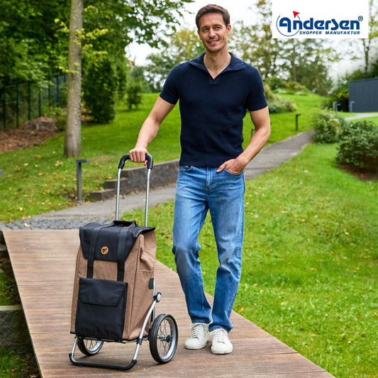 Andersen-Royal Shopper Senta 2.0 - Sand - Metallspeichenrad 25 cm-shopping-trolley.ch