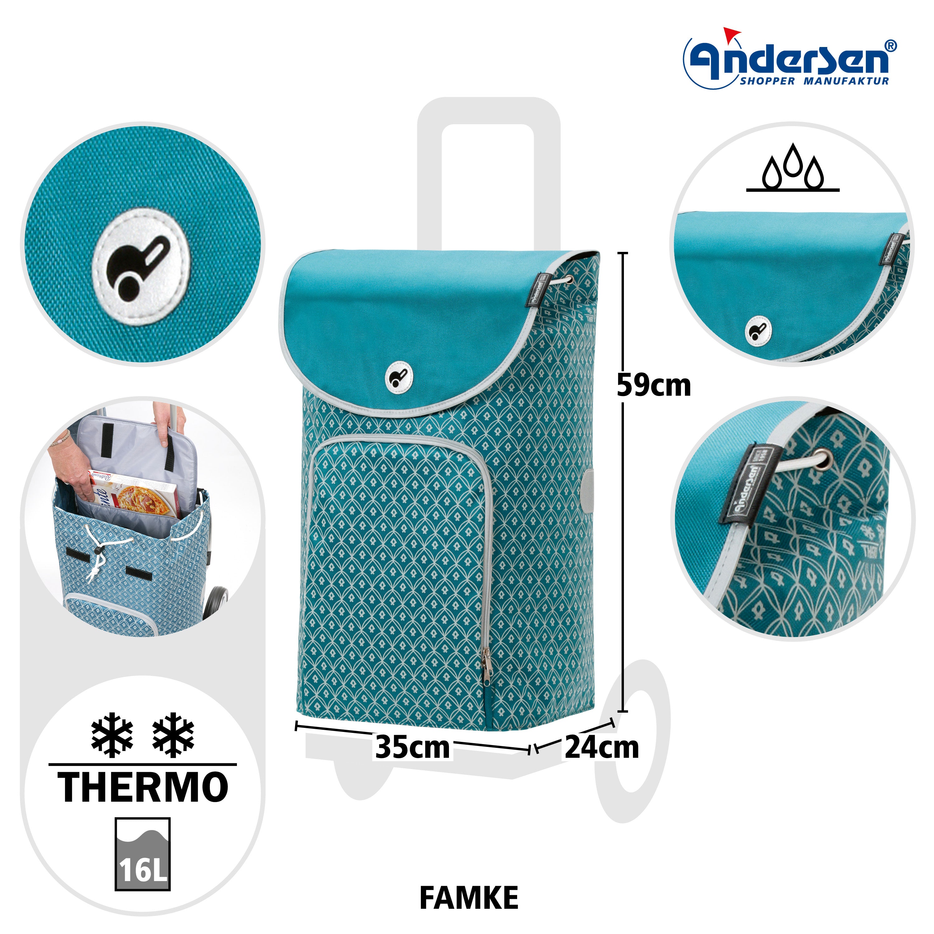 Tasche Famke - Petrol