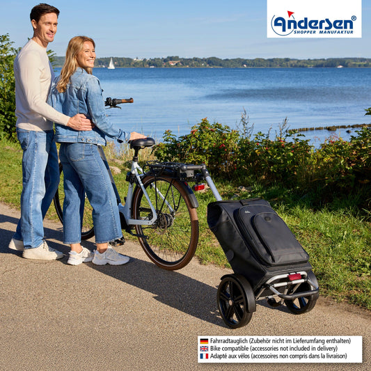 Andersen-Tura Shopper Hydro 3.0 - Schwarz - Kugellagerrad 29 cm-shopping-trolley.ch