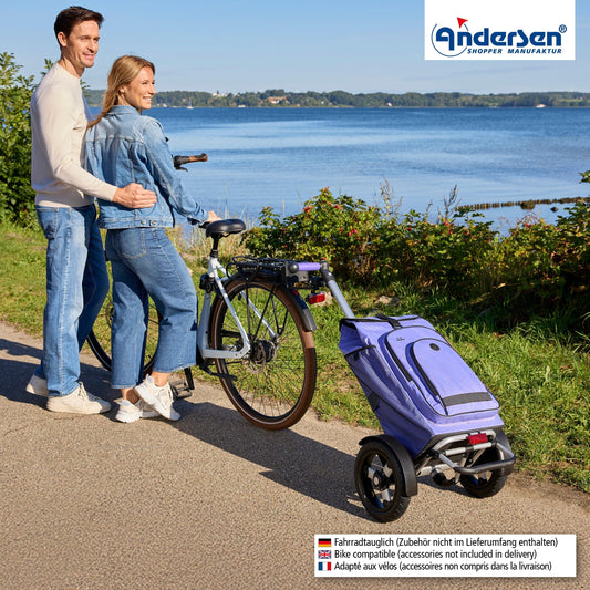 Andersen-Tura Shopper Hydro 3.0 - Flieder - Luft-Kugellagerrad 29 cm-shopping-trolley.ch