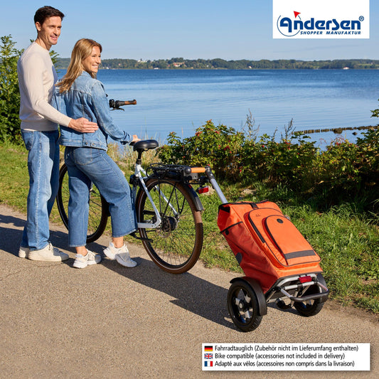 Andersen-Tura Shopper Hydro 3.0 - Orange - Luft-Kugellagerrad 29 cm-shopping-trolley.ch
