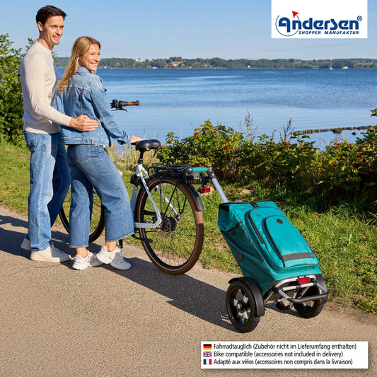 Andersen-Tura Shopper Hydro 3.0 - Petrol - Luft-Kugellagerrad 29 cm-shopping-trolley.ch