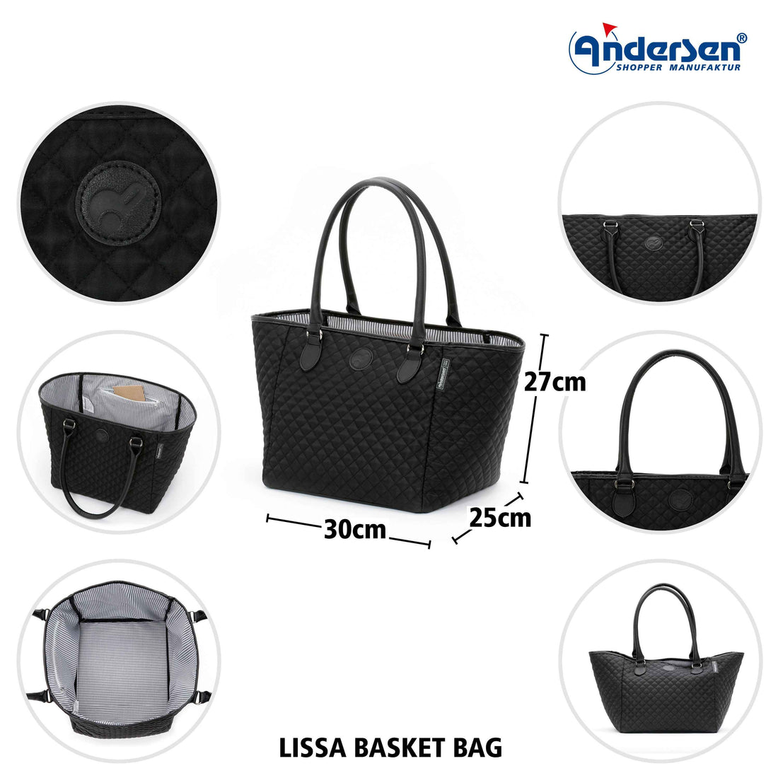 Lissa Basket Bag - Schwarz