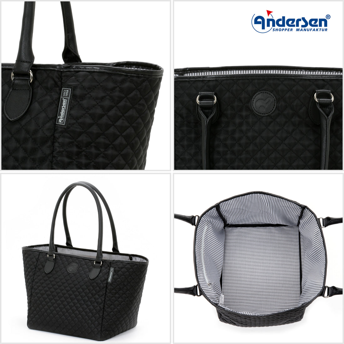 Andersen-Lissa Basket Bag - Schwarz-shopping-trolley.ch