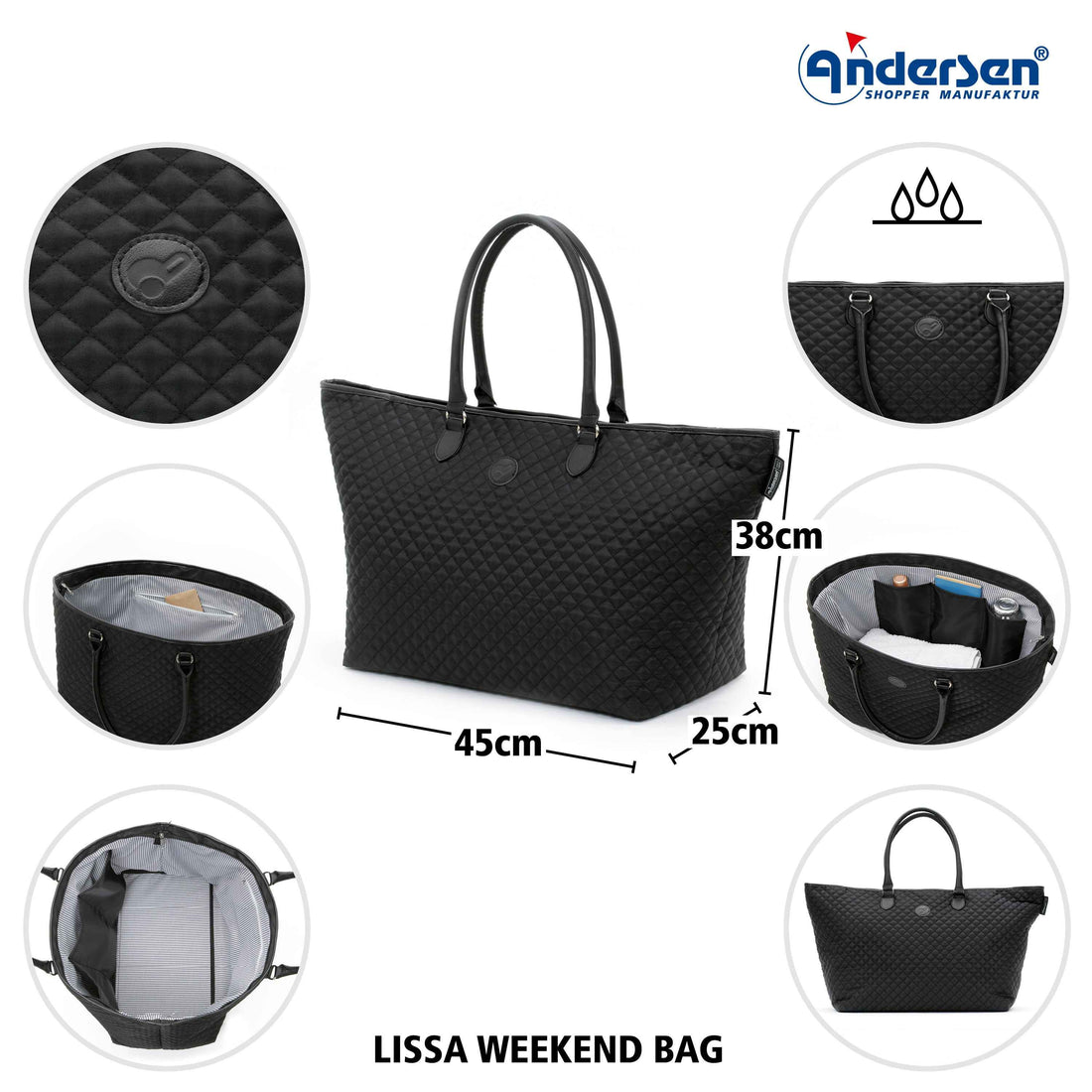 Lissa Weekend Bag - Schwarz