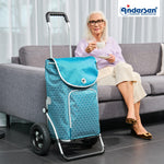 Andersen-Royal Shopper Famke - Petrol - Luft-Kugellagerrad 25 cm-shopping-trolley.ch