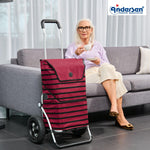 Andersen-Royal Shopper Jelke - Bordeaux - Luft-Kugellagerrad 25 cm-shopping-trolley.ch