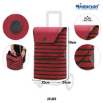 Andersen-Royal Shopper Jelke - Bordeaux - Luft-Kugellagerrad 25 cm-shopping-trolley.ch
