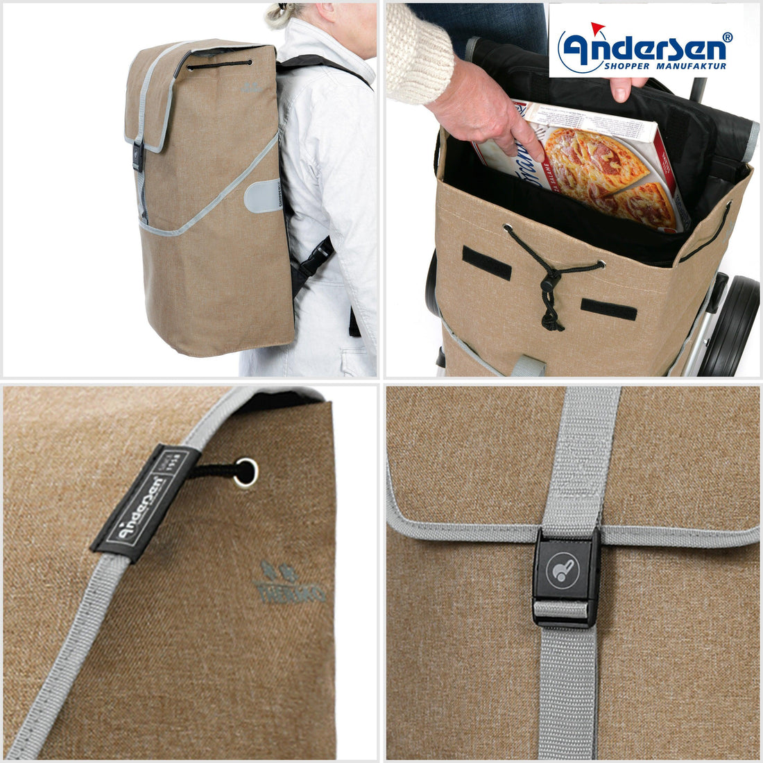 Andersen-Scala Shopper Mikkel - beige-shopping-trolley.ch