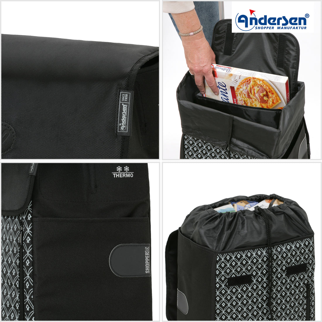 Andersen-Scala Shopper Teda - Schwarz-shopping-trolley.ch