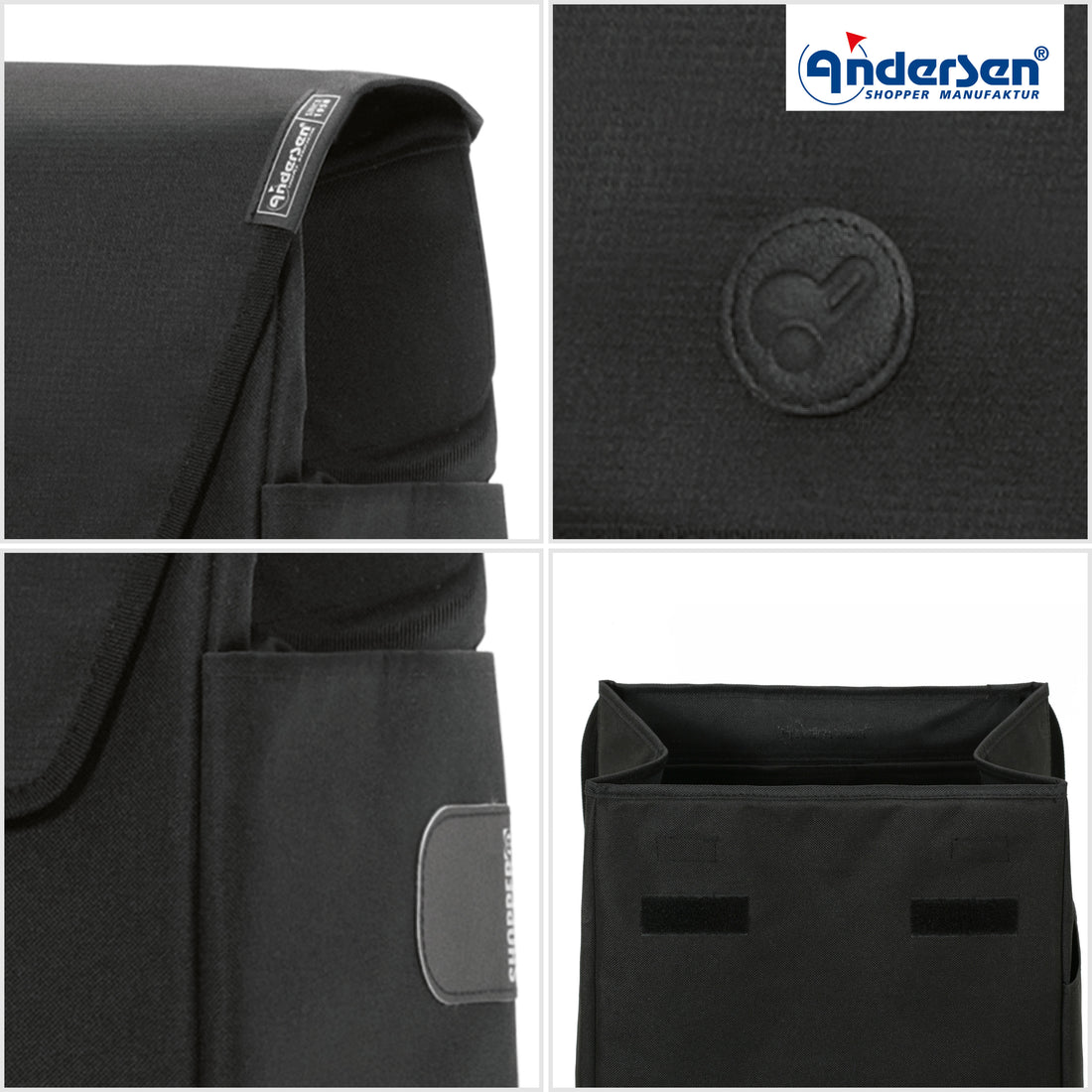 Andersen-Tasche Jano - Schwarz-shopping-trolley.ch
