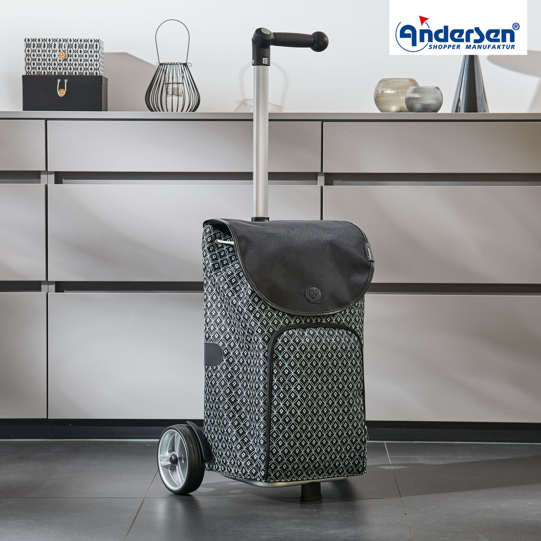 Andersen-Unus Shopper Famke - Schwarz-shopping-trolley.ch