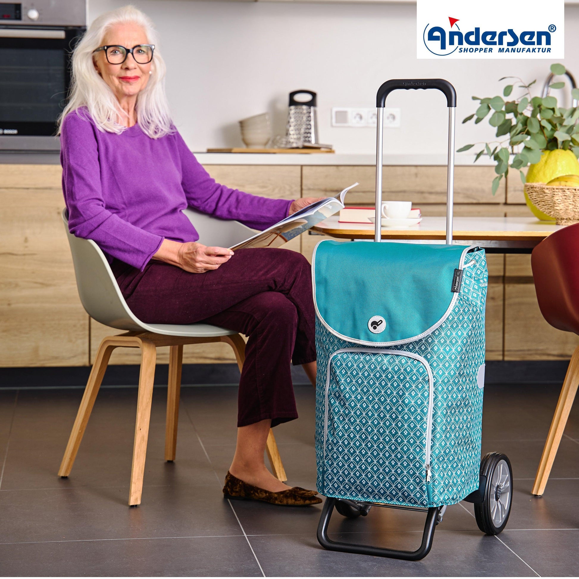Andersen-Alu Star Shopper Famke - Petrol-shopping-trolley.ch