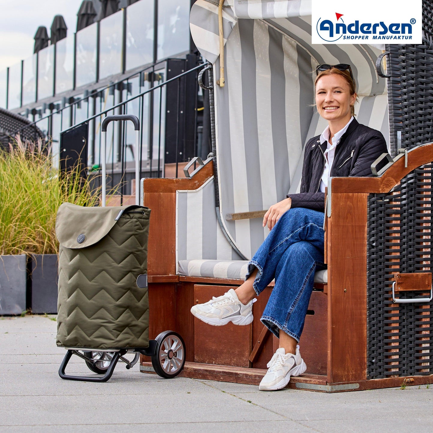Andersen-Alu Star Shopper Hilma - Oliv-shopping-trolley.ch