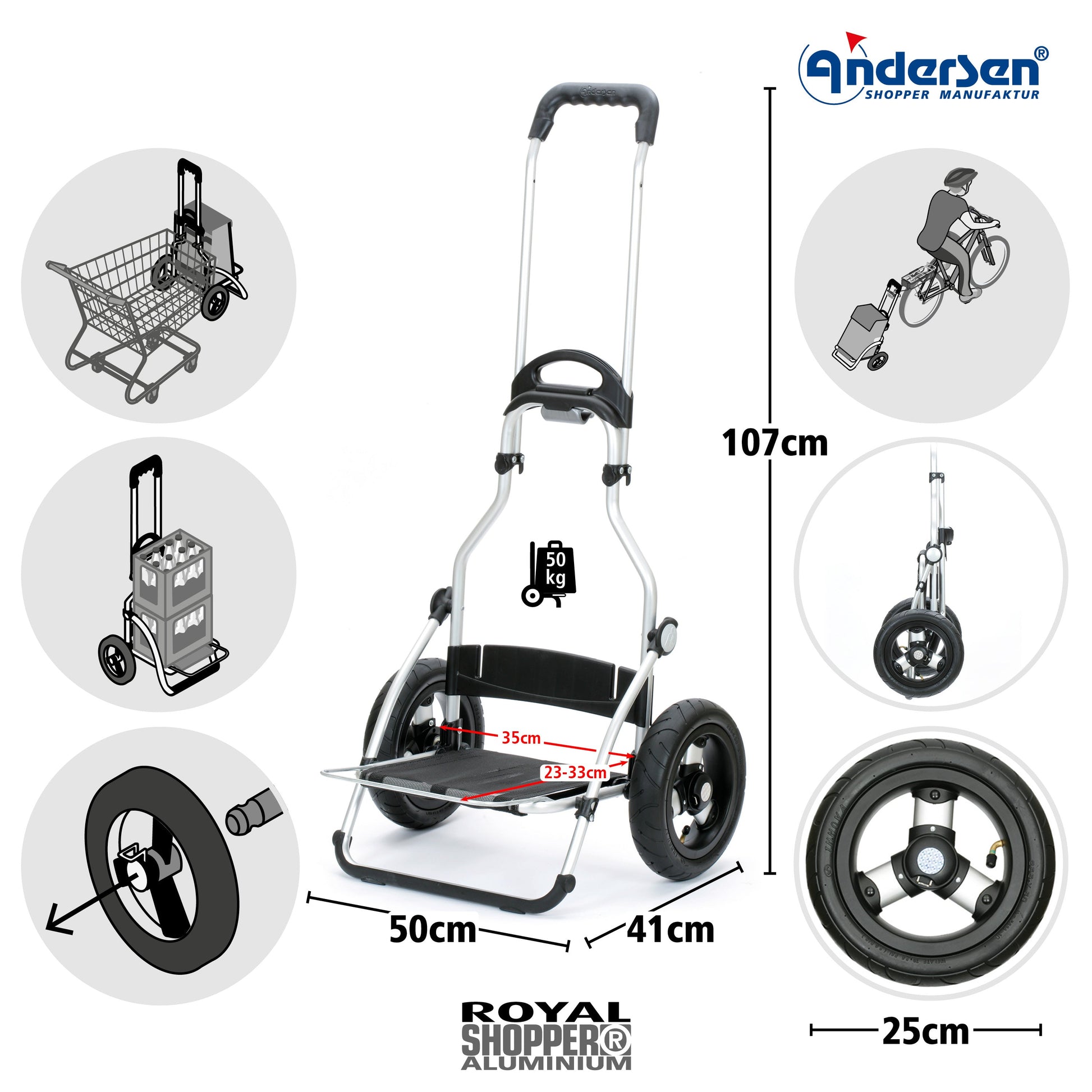 Andersen Shopper Manufaktur-Fahrgestell Royal Shopper (Luftrad 25 cm)-www.shopping-trolley.ch-bild2