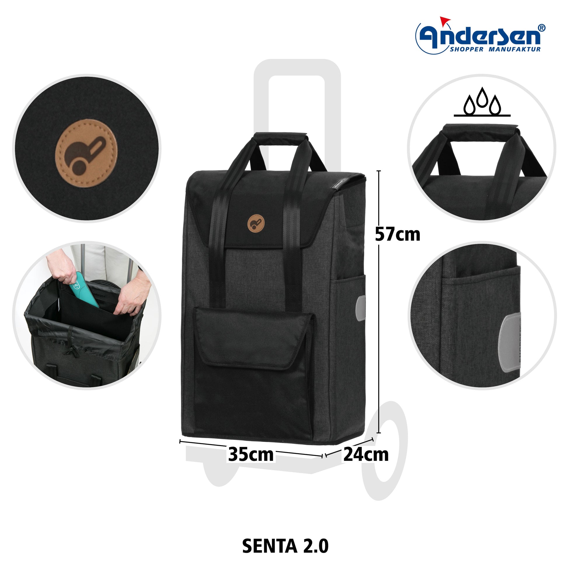 Andersen Shopper Manufaktur-Komfort Shopper Senta 2.0 schwarz-www.shopping-trolley.ch-bild3