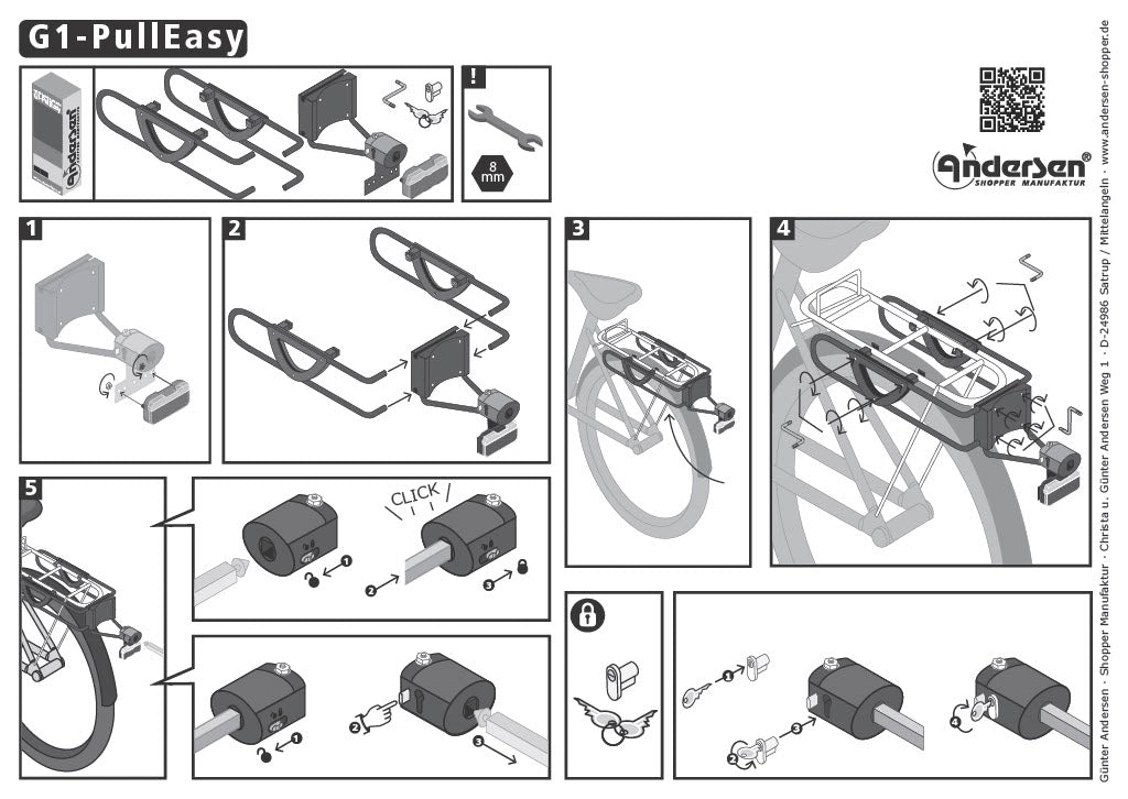 Andersen Shopper Manufaktur-Kupplung G1-PullEasy mit Schloss-www.shopping-trolley.ch-bild4