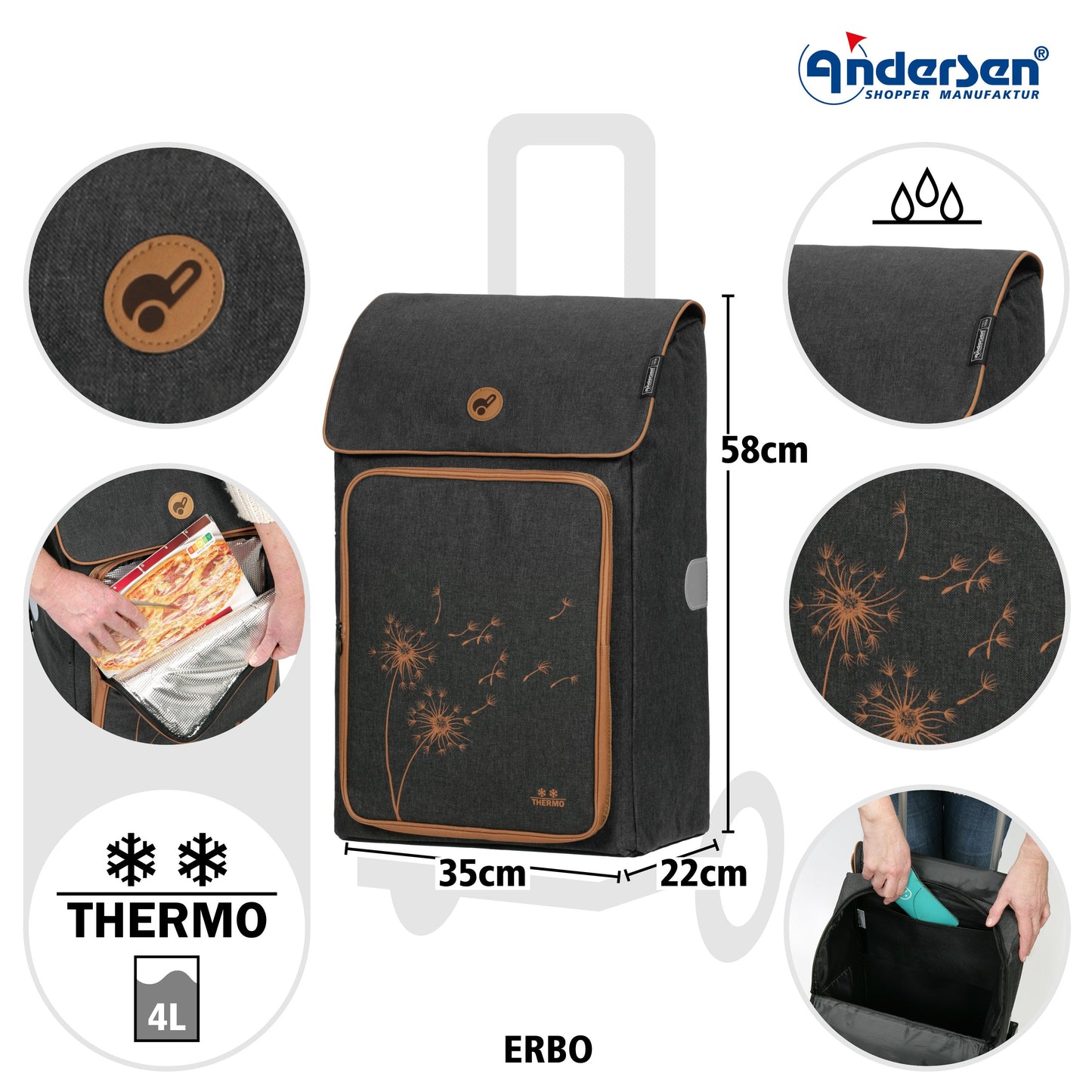 Andersen Shopper Manufaktur-Quattro Shopper Erbo schwarz-www.shopping-trolley.ch-bild3