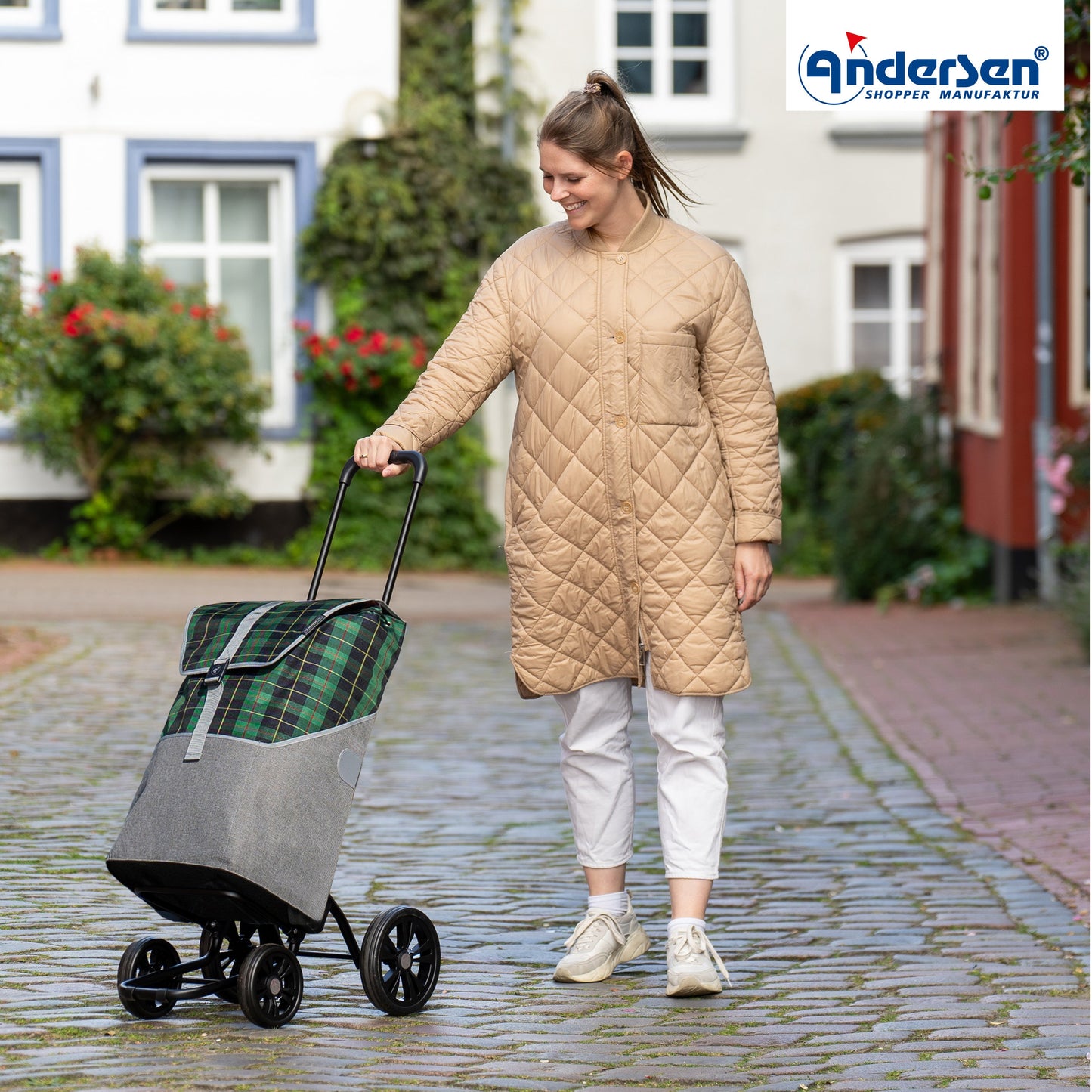 Andersen Shopper Manufaktur-Quattro Shopper Gese grün-www.shopping-trolley.ch-bild6